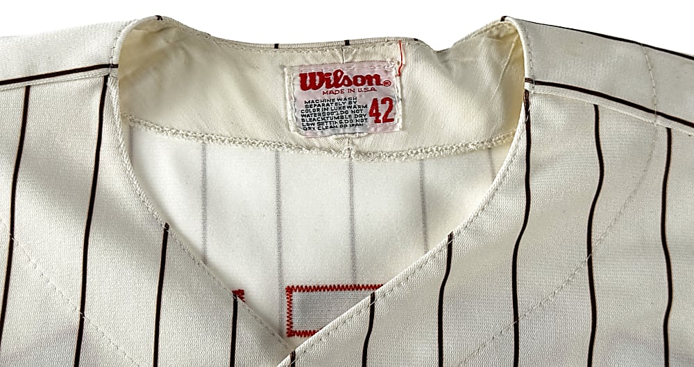 1985 Graig Nettles San Diego Padres Game-Used Home Pinstripe Jersey with "RAK" Patch & Phil Wood LOA