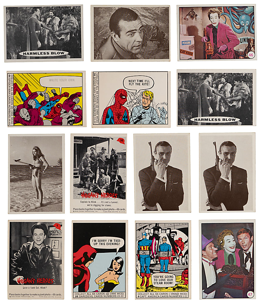 1965 & 1966 Non-Sport Collection (161) with Superman, Batman & Marvel Superheroes