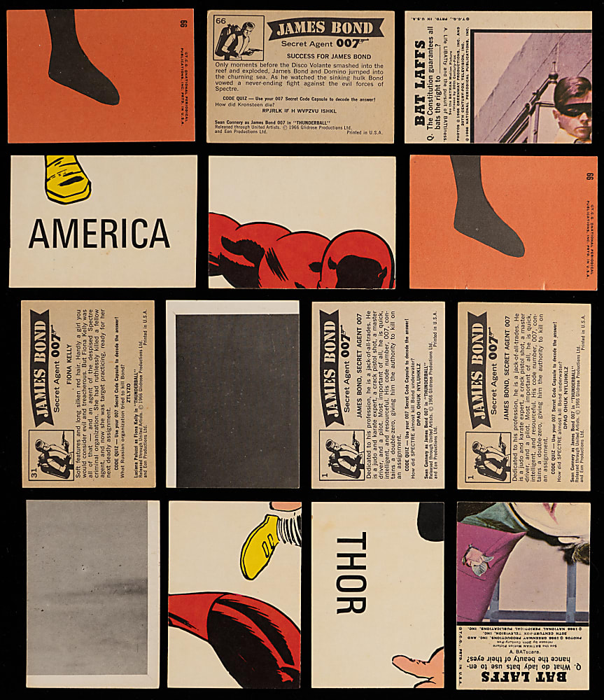1965 & 1966 Non-Sport Collection (161) with Superman, Batman & Marvel Superheroes