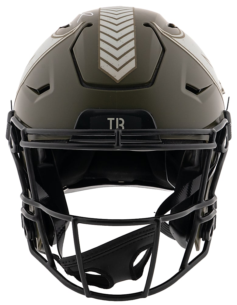 Tom Brady Signed "Salute To Service" Tampa Bay Buccaneers Full-Size Helmet - Fanatics