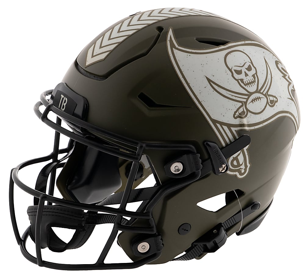 Tom Brady Signed "Salute To Service" Tampa Bay Buccaneers Full-Size Helmet - Fanatics