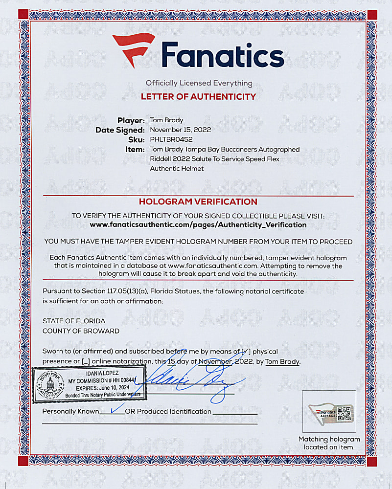 Tom Brady Signed "Salute To Service" Tampa Bay Buccaneers Full-Size Helmet - Fanatics