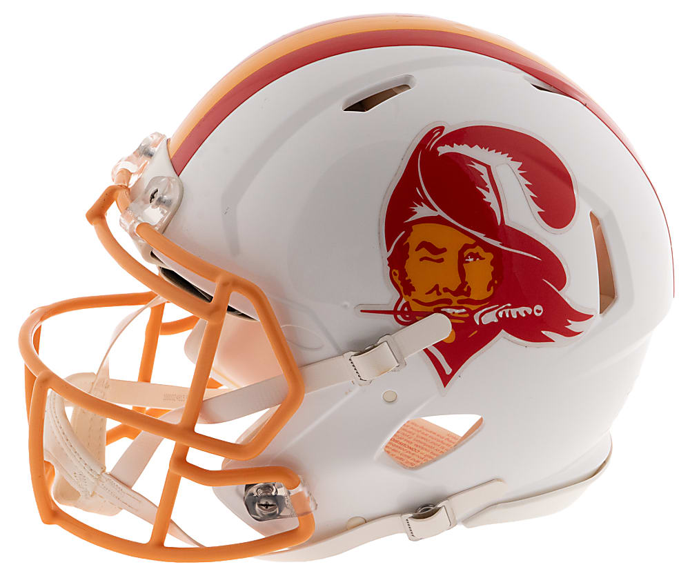 Tampa Bay Buccaneers Hall of Famer Multi-Signed Full-Size Throwback Creamsicle Helmet - Beckett