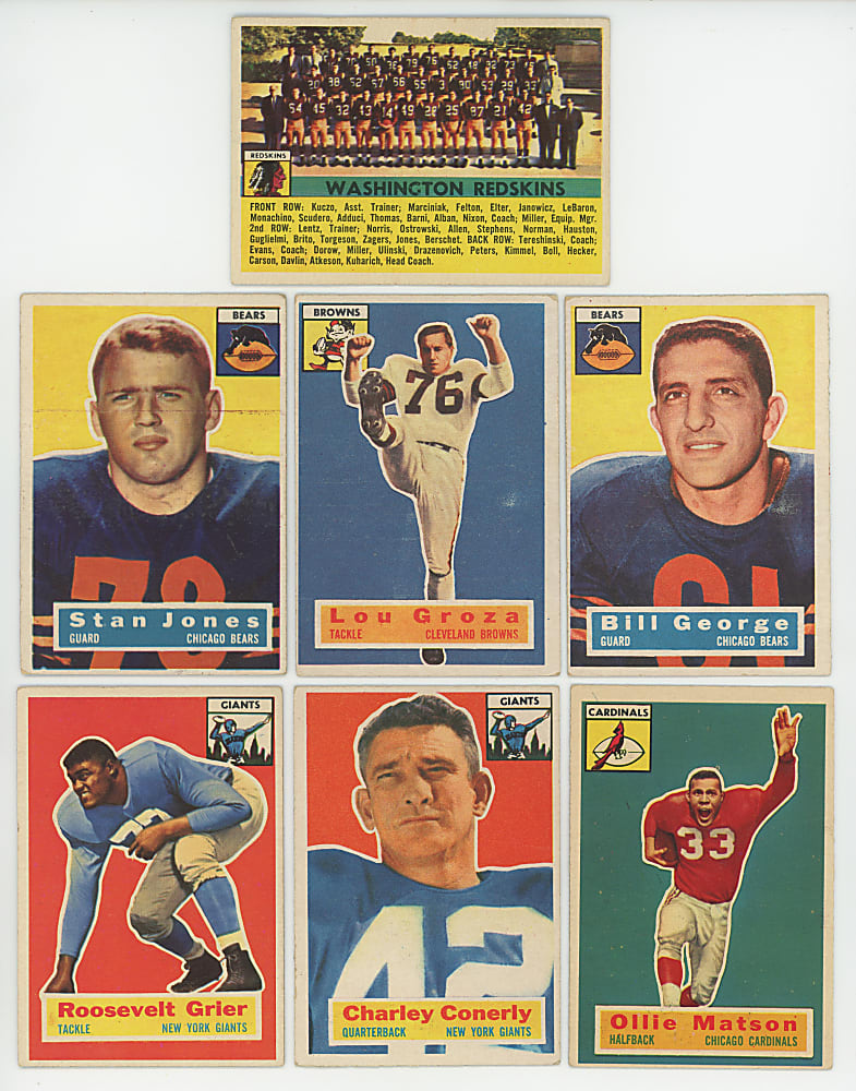 1956 Topps Football Collection (115) with Various Hall of Famers Including (3) #60 Lenny Moore Rookie