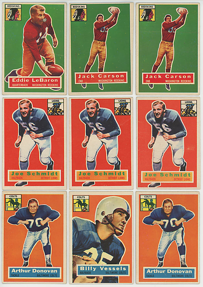 1956 Topps Football Collection (115) with Various Hall of Famers Including (3) #60 Lenny Moore Rookie