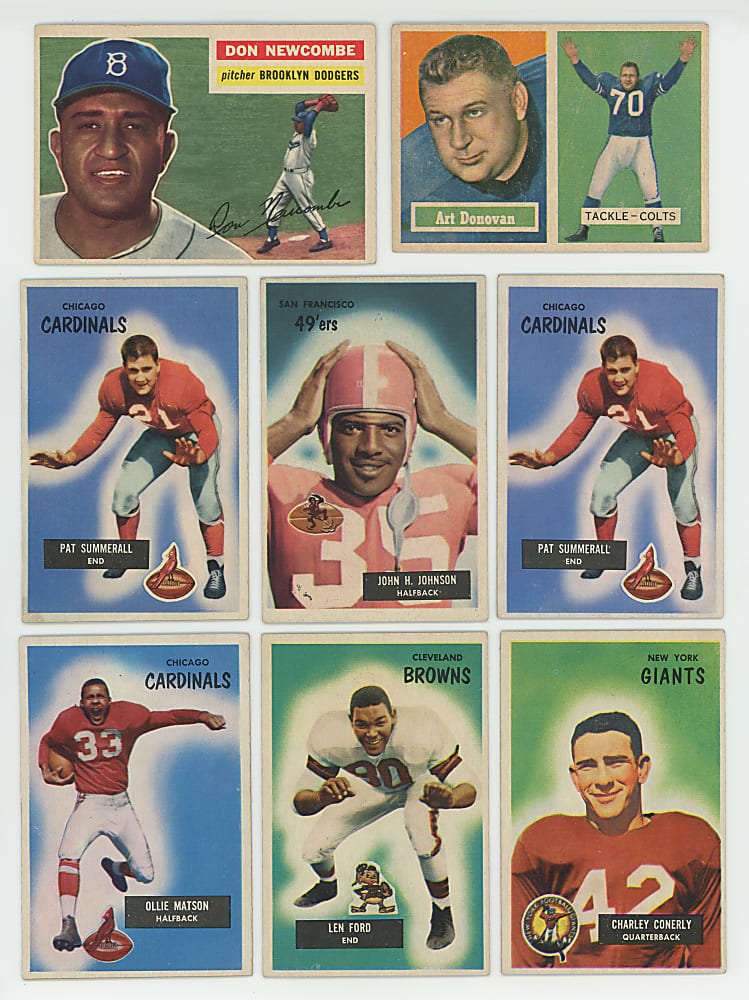 1951-1969 Baseball & Football Collection (67) with Hall of Famers & Stars Including Hank Aaron & Ted Williams