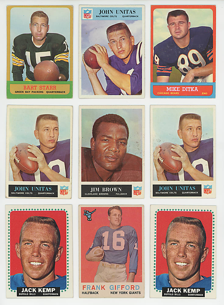 1959-1967 Topps & Philadelphia Football Shoebox Collection (800+) with (100+) Hall of Famers Including J. Brown, Namath, Starr & Unitas