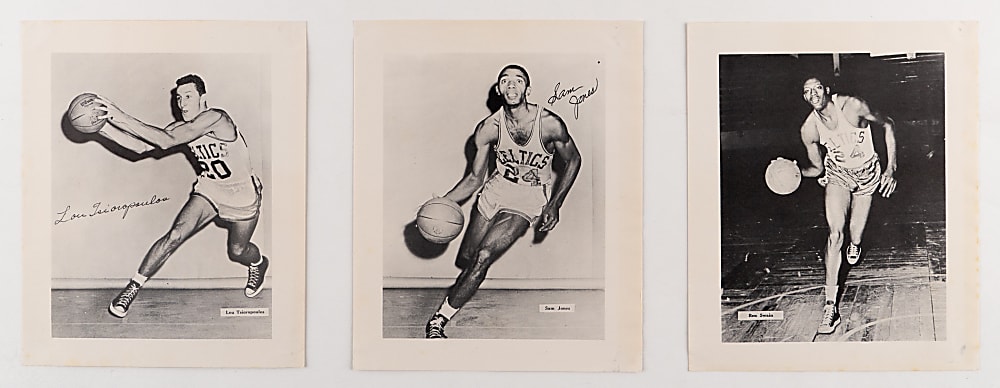 1958-1959 W851 Boston Celtics Team Issue Photo Pack Complete Set (12) with PSA Graded Auerbach, Cousy & Russell