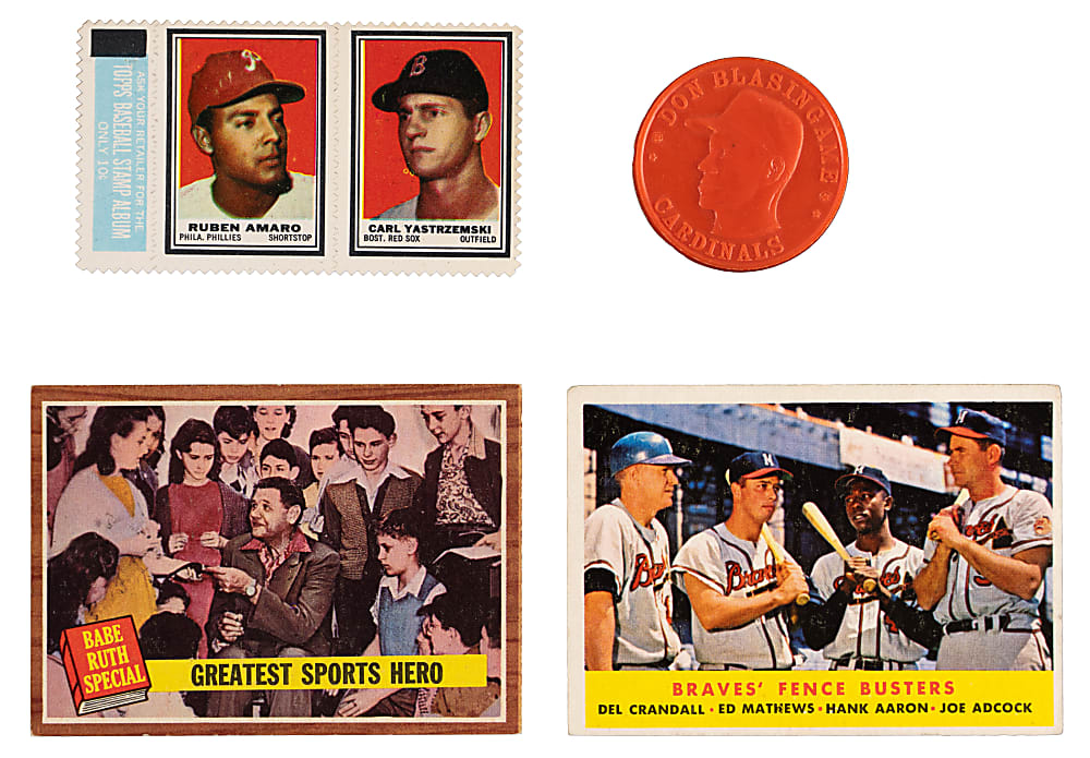 1958-1961 Baseball Hall of Fame & Others Group (35) with (10) Musial, (5) Aaron & (4) Mantle