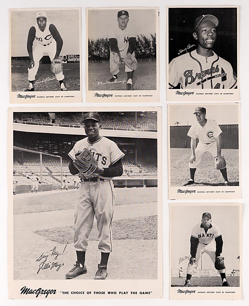 1960 MacGregor Complete Set (25) Plus (5) 1950-1972 Advisory Staff Photos Including Willie Mays
