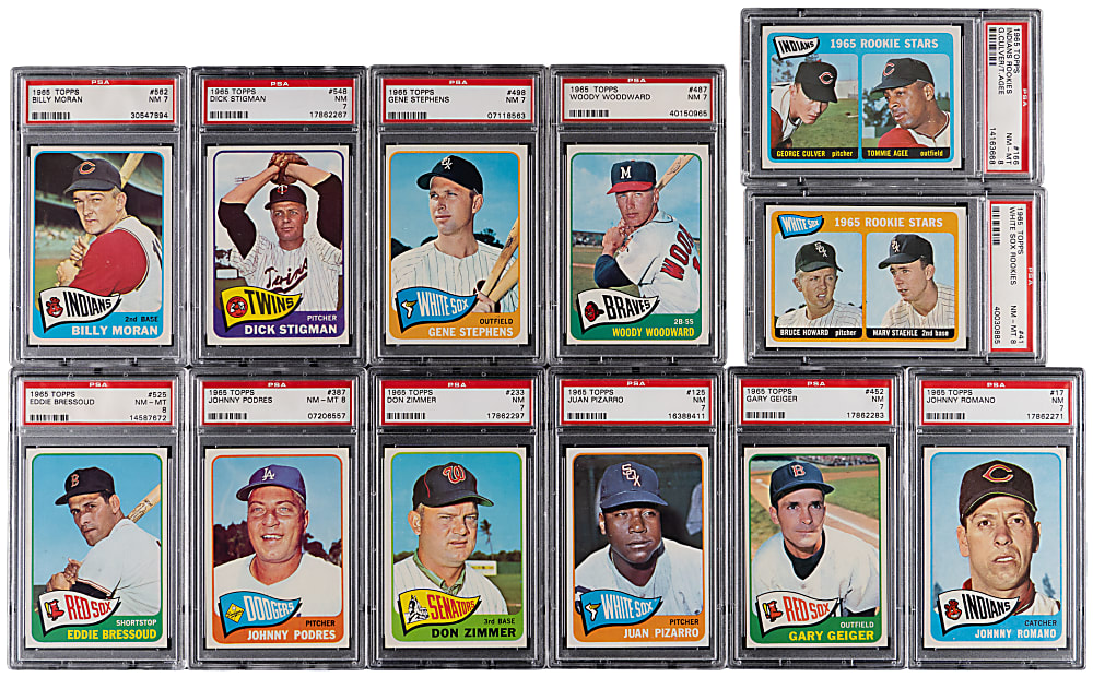 1965 Topps PSA NM 7 to NM-MT 8 Graded Collection (12)