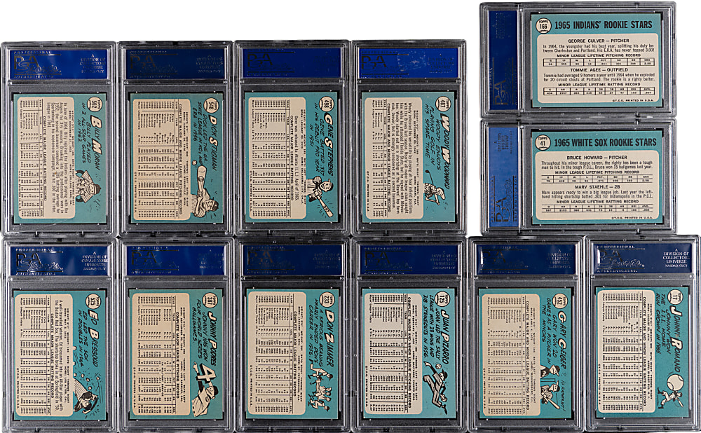 1965 Topps PSA NM 7 to NM-MT 8 Graded Collection (12)