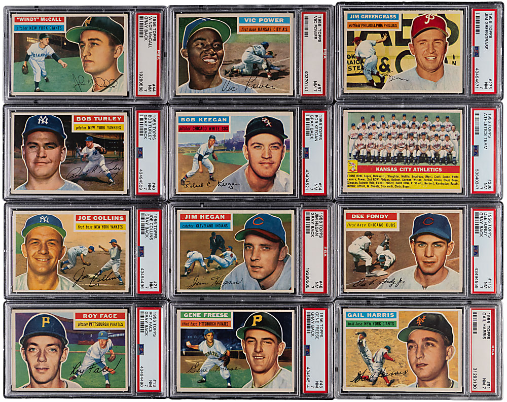 1956 Topps PSA NM 7 Graded Collection (20)