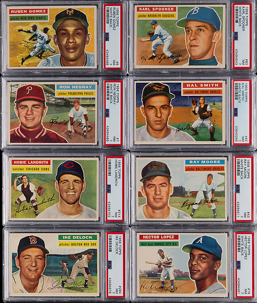 1956 Topps PSA NM 7 Graded Collection (20)