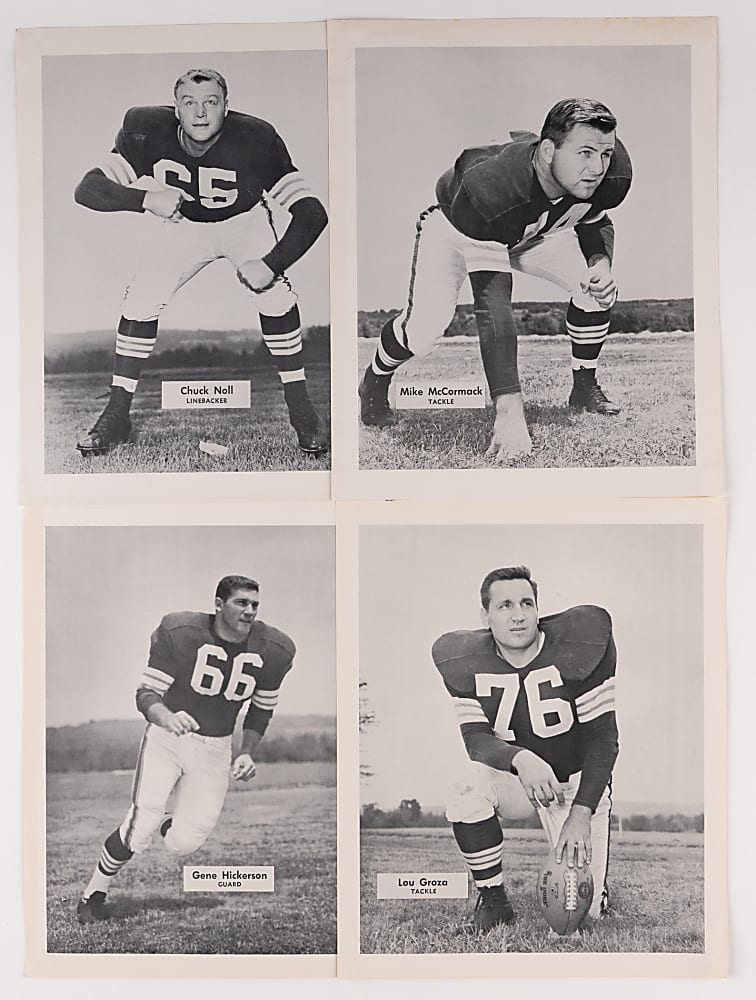 Circa 1959 Cleveland Browns Team Issue Photo Pack (35) with Early J. Brown, P. Brown & B. Mitchell