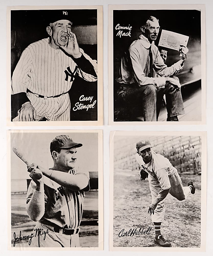 1950s-1960s Manny's Baseball Land All-Star Old-Timers Photos (10) with Babe Ruth & Lou Gehrig