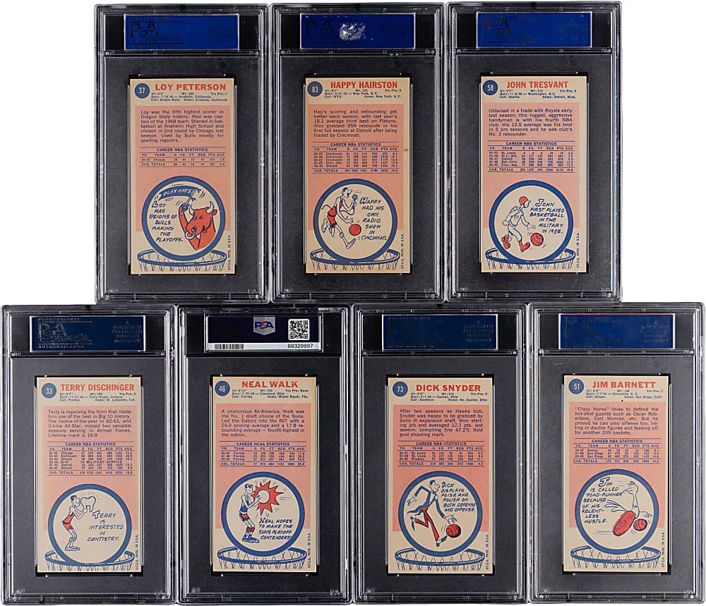 1969-1970 Topps Basketball PSA NM-MT 8 Graded Group (7)