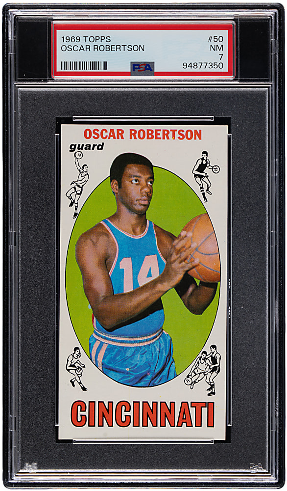1969-1970 Topps Basketball #50 Oscar Robertson PSA NM 7