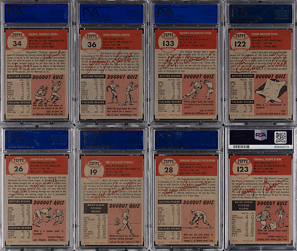 1953 Topps PSA EX-MT 6 or EX+ 6.5 Graded Collection (14)