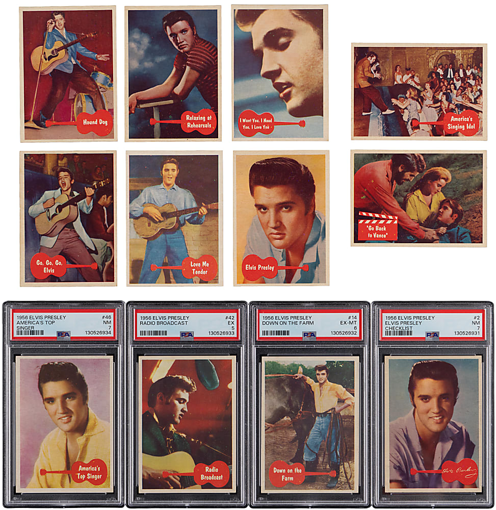 1956 Topps Elvis Presley Complete Set with (4) PSA Graded