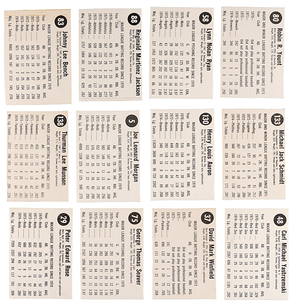 1975 Hostess Singles Complete Set (150)