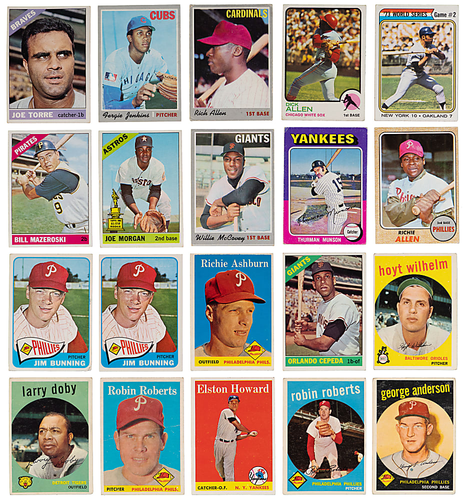 1958-1975 Topps Singles Collection (1,950+) with (65+) Hall of Famers