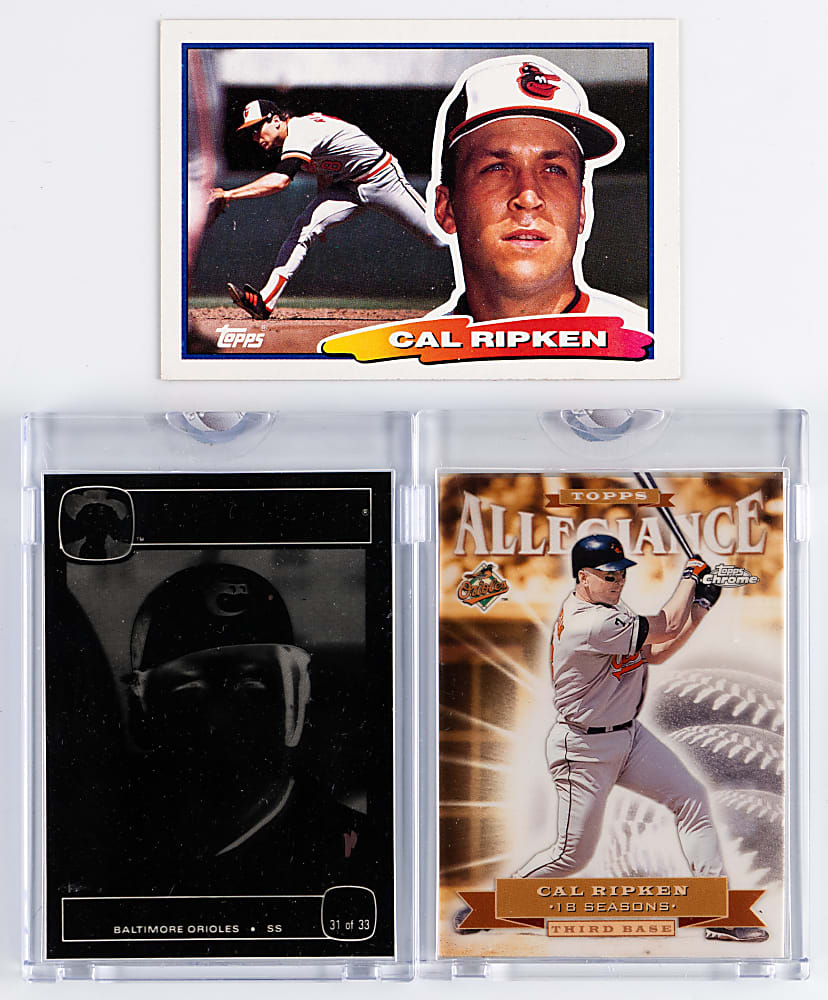 1986-2000 Cal Ripken Jr. Topps Vault Proof Trio