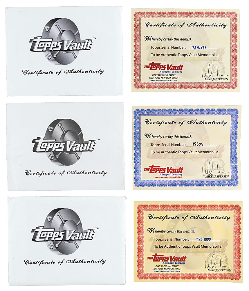 1986-2000 Cal Ripken Jr. Topps Vault Proof Trio
