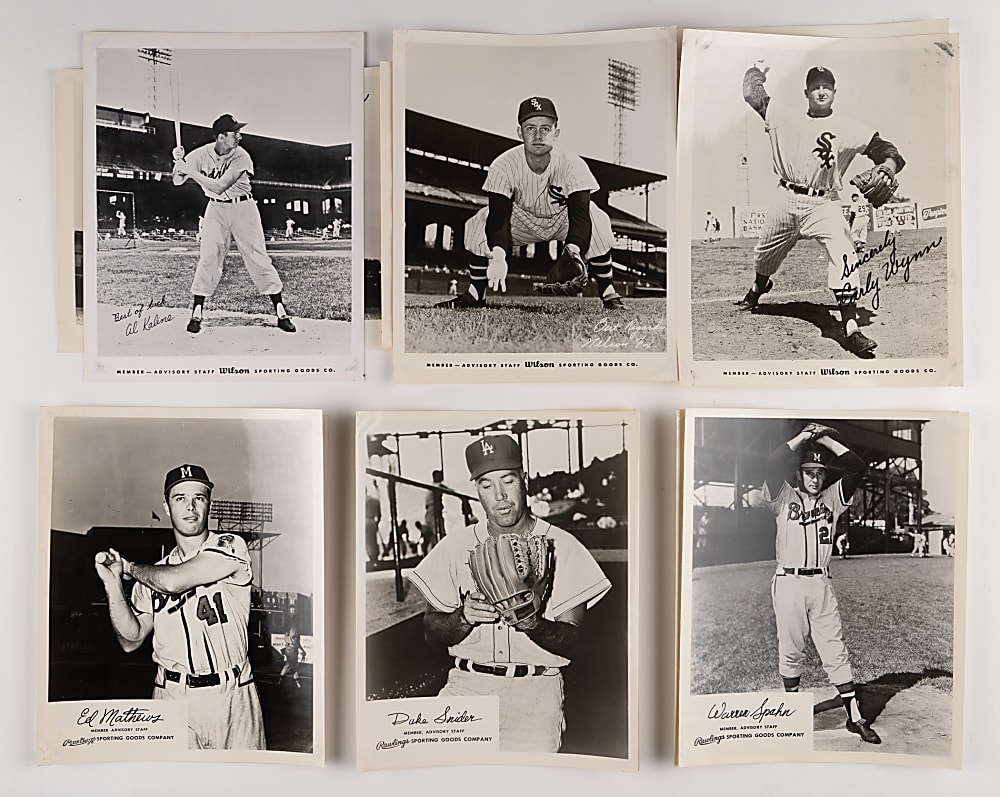 1950s-1960s Rawlings & Wilson Advisory Photo Collection (44) with Mickey Mantle & Ted Williams