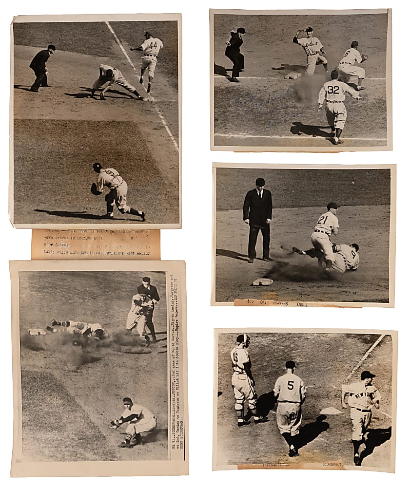 1943-1953 World Series News Service Photos (13) with (4) Type I Examples