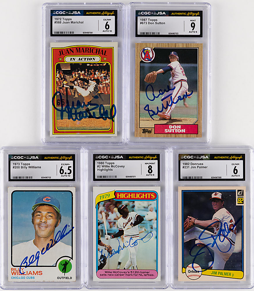 1969-1991 Baseball Hall of Fame Signed Card CGC/JSA Graded Collection (12)