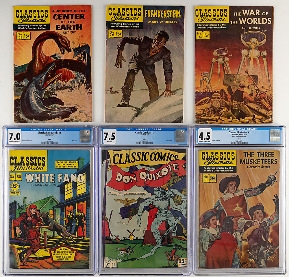 1944-1971 Classic Comics/Illustrated (8) Issues with (4) CGC Graded