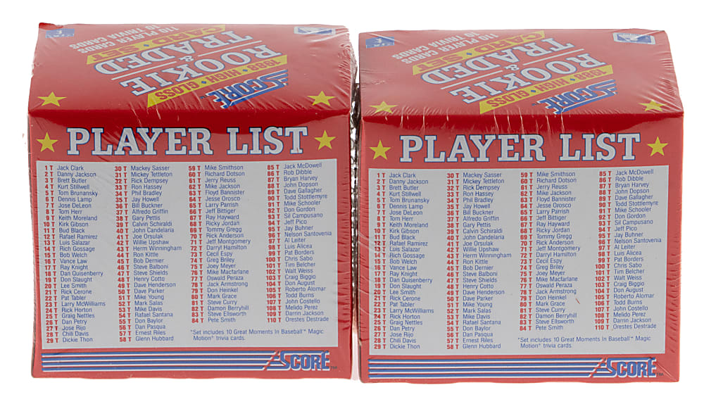 1988 Score Rookie & Traded Glossy Factory Sealed Complete Set Pair