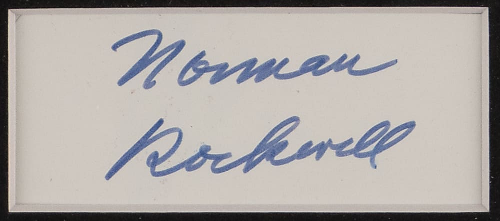 Normal Rockwell Cut Signature Framed Display