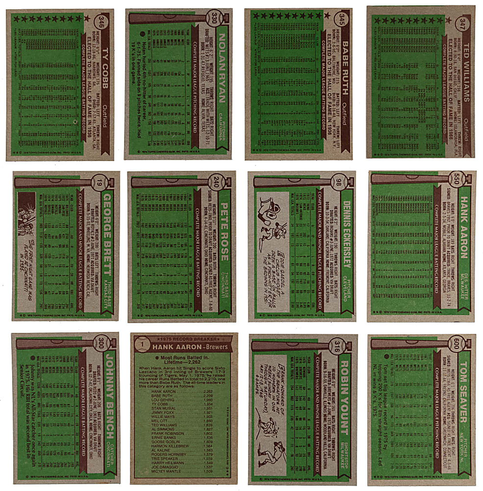 1976 Topps Complete Set (660) Plus Traded Set (44)