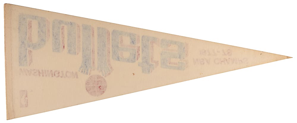 Circa 1940s-1970s Baltimore, Capital & Washington Bullets Pennants (5) with Rare ABL/BAA Style Example