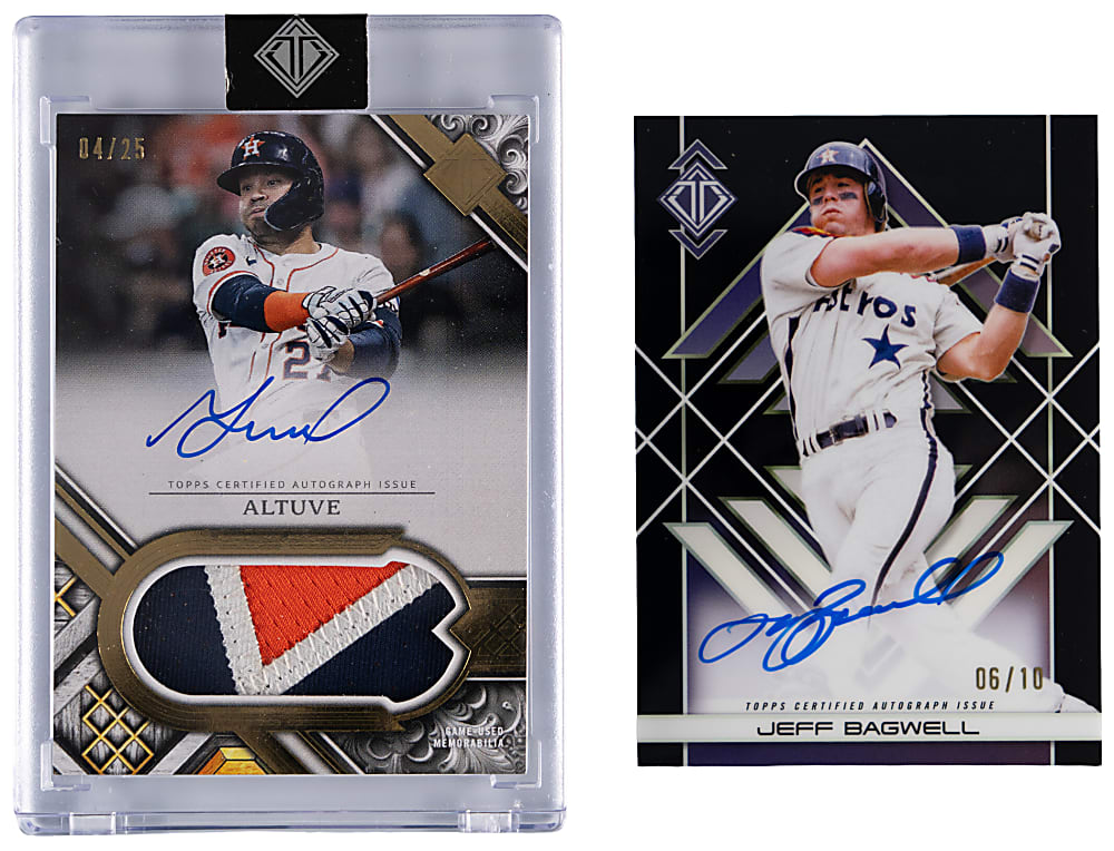 2025 Topps Transcendent Houston Astros Autographed Pair with Jose Altuve & Jeff Bagwell