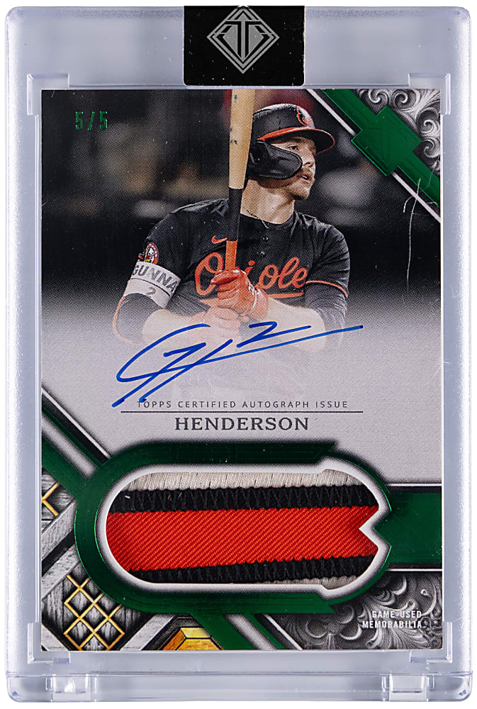 2025 Topps Transcendent Gunnar Henderson Green Autograph Patch #/5