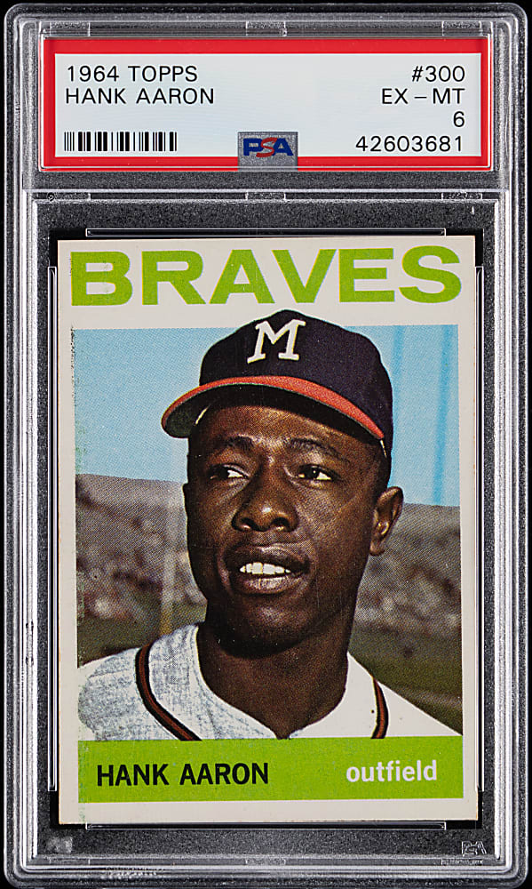 1964 Topps #300 Hank Aaron PSA EX-MT 6