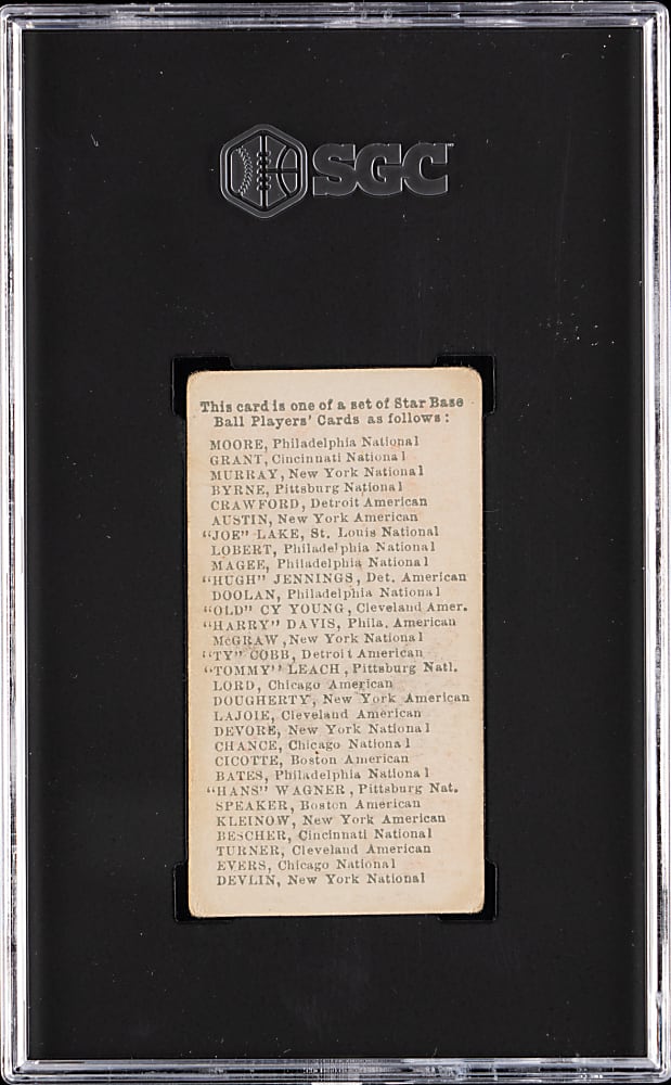 1911 E94 George Close Candy Co. Red Kleinow SGC VG 3