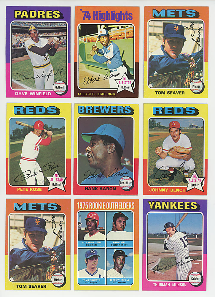 1975 Topps Collection (925+) with (110+) Hall of Famers