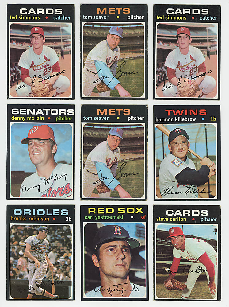 1971 Topps Collection (600) with (115+) High Numbers & (65+) Hall of Famers
