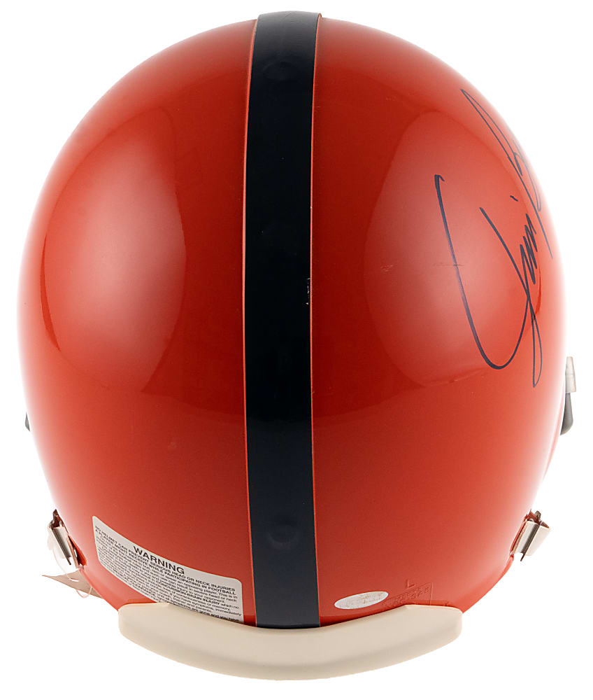 Jim Brown Single-Signed Cleveland Browns Authentic Helmet - Steiner