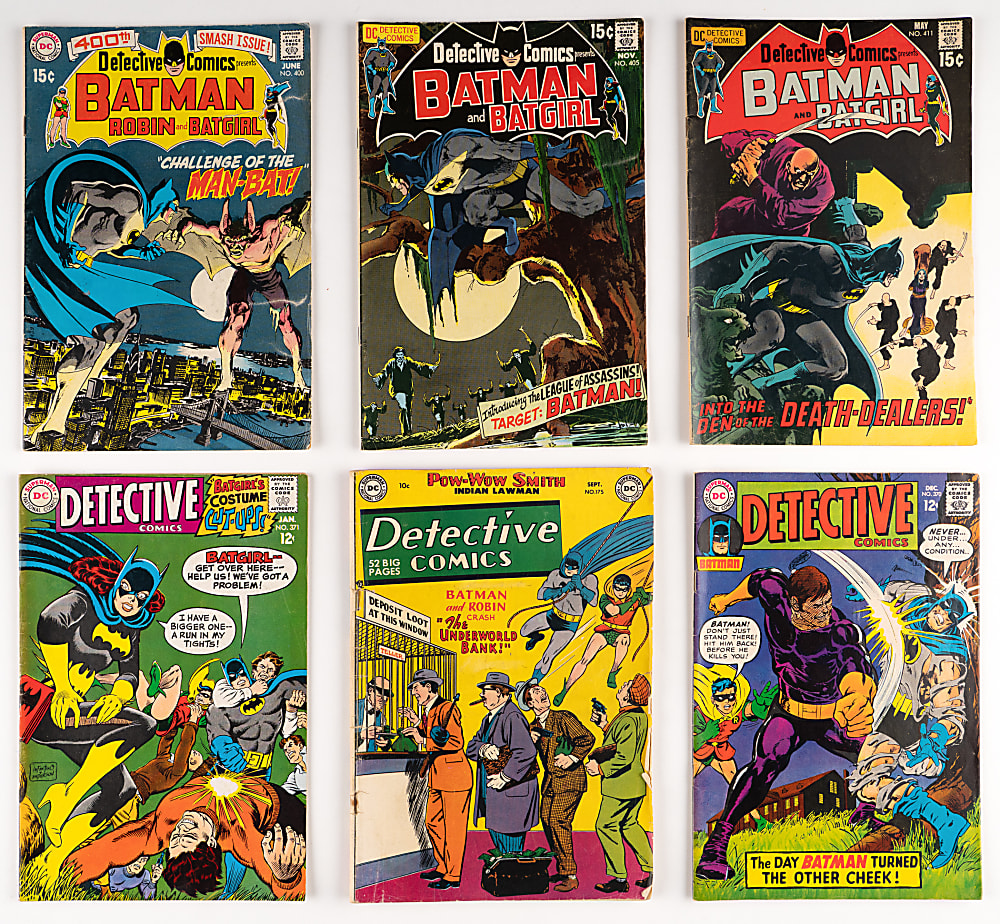 1951-1971 DC Detective Comics Key Issues (12) with #405 First League of Assassins & #411 First Talia al Ghul