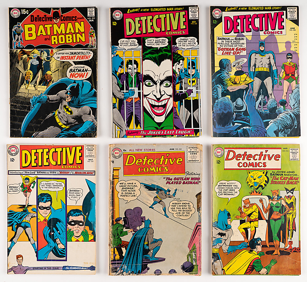 1951-1971 DC Detective Comics Key Issues (12) with #405 First League of Assassins & #411 First Talia al Ghul