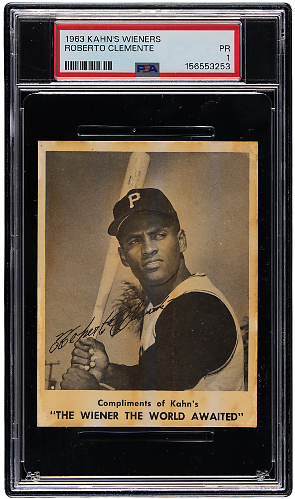 1963 Kahn's Wieners Roberto Clemente PSA POOR 1