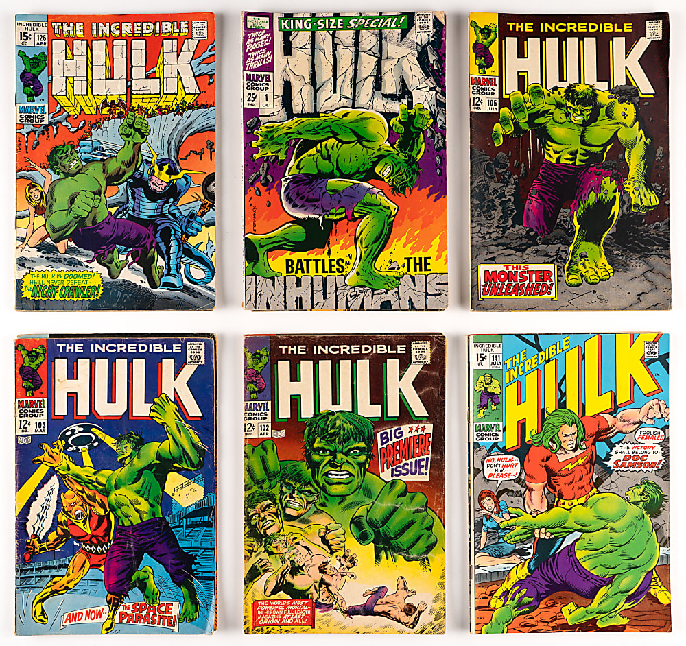 1968-1975 Marvel Incredible Hulk #102-192 Near Complete Run (87/91) Plus First (4) Annuals