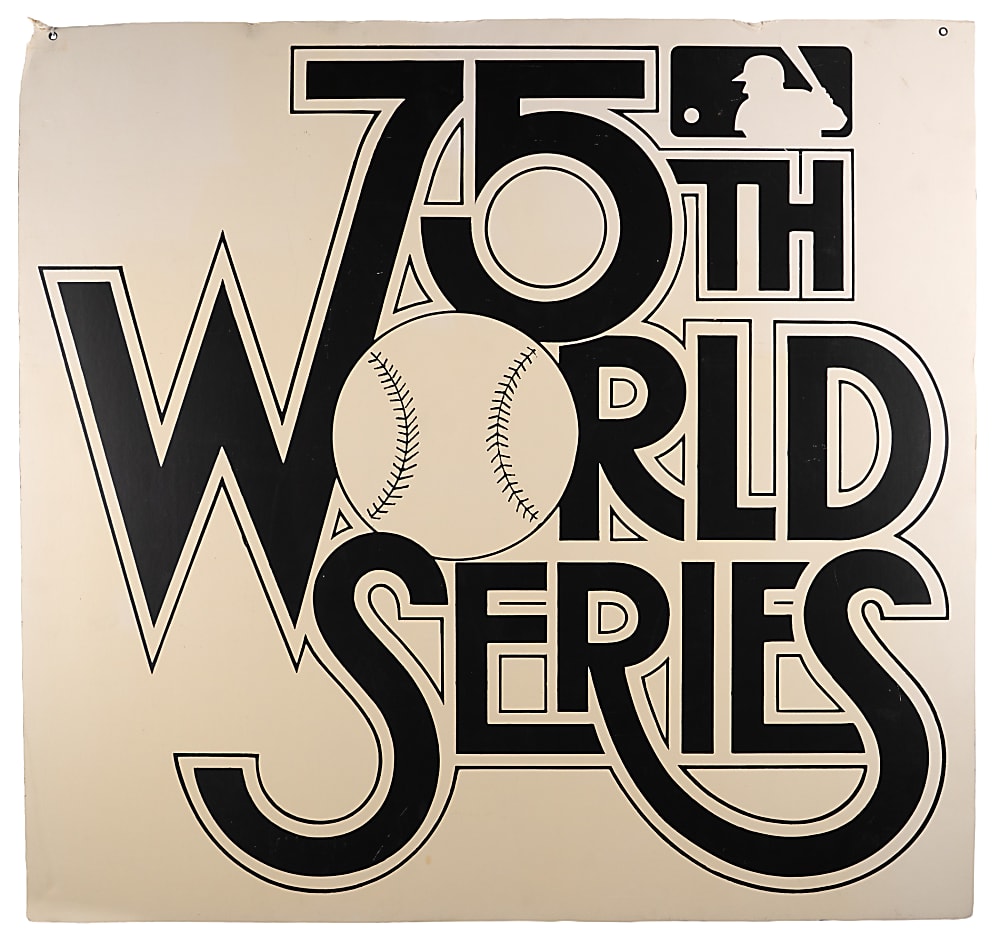 1978 75th World Series Broadcast Sign - New York Yankees vs. Los Angeles Dodgers