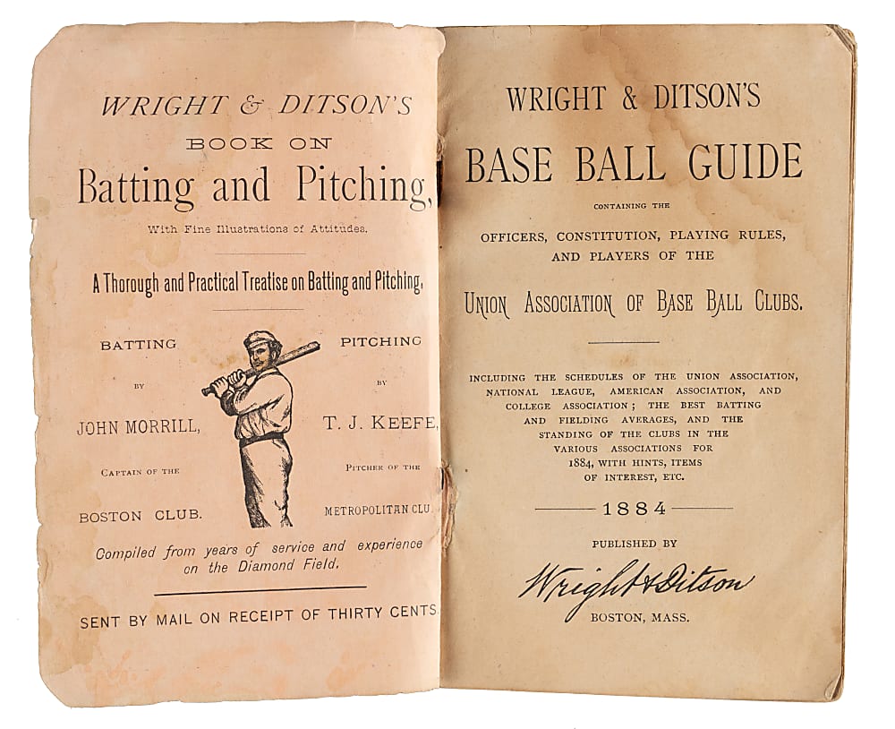 Scarce 1884 Wright & Ditson's Base Ball Guide for Union Association Play