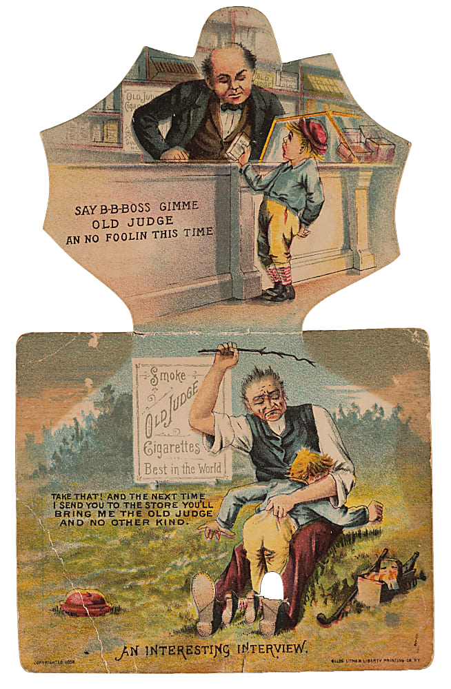 1888 Old Judge Baseball Cabinet Card Redemption Point-of-Sale Advertisement